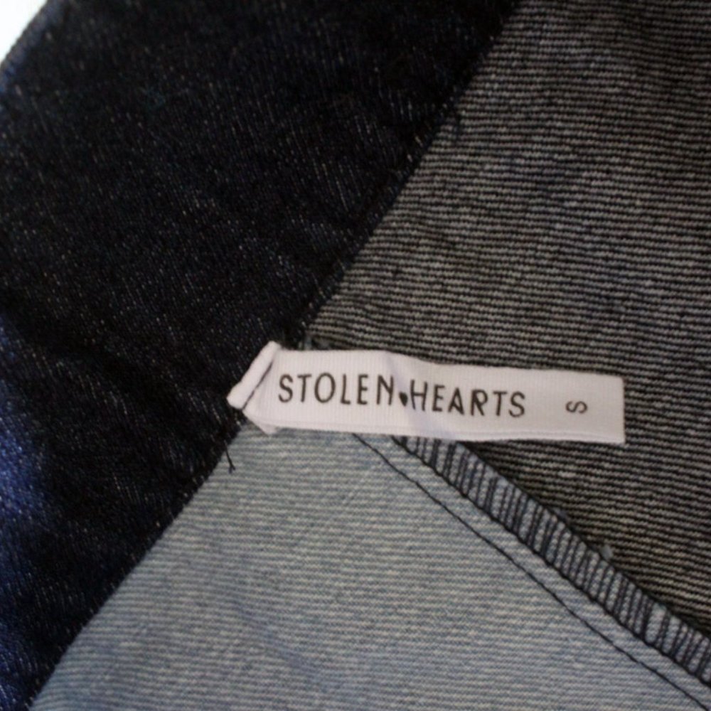 Colorblock Denim mini skirt - Picture 4 of 5